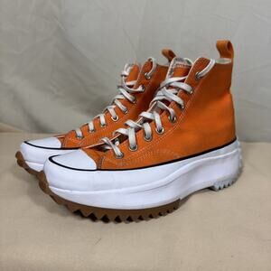 Converse Run Star Hike Sunblocked Total Orange Men 8 Women 9.5 Platform Shoes